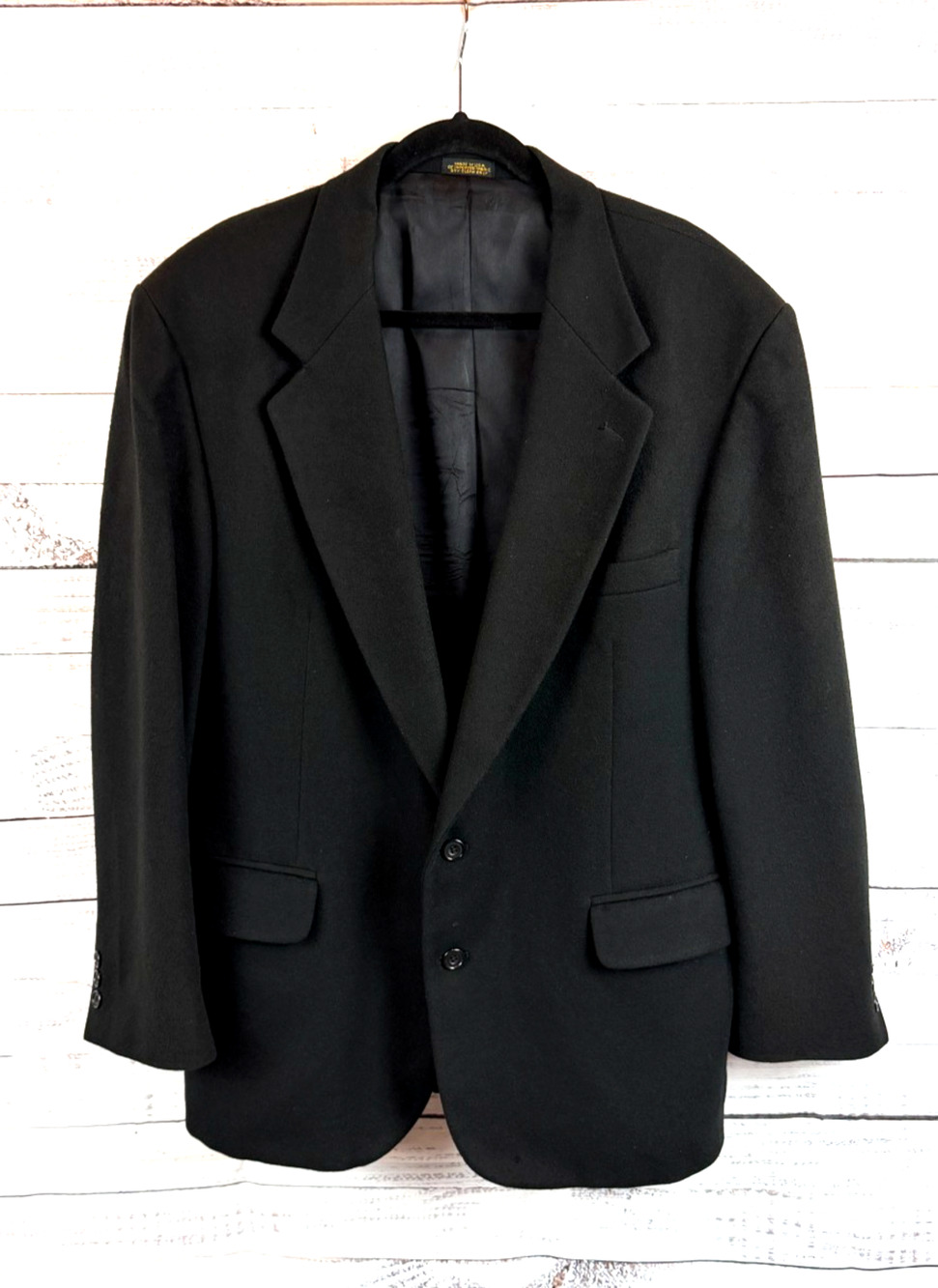 ROGERS SCOTT 100% cashmere black mens classic jacket blazer size 46R
